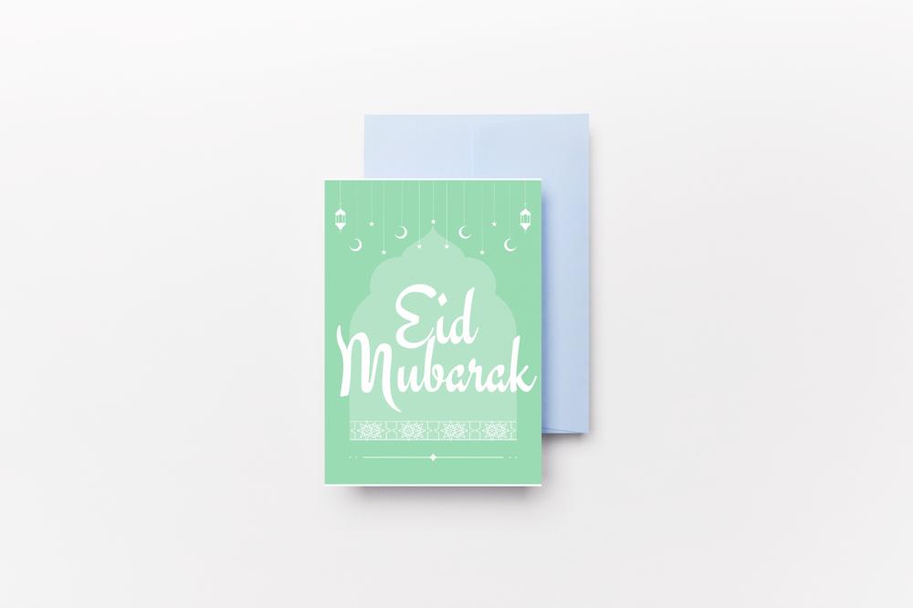 Eid Mubarak Colour Cards Pack Of Four