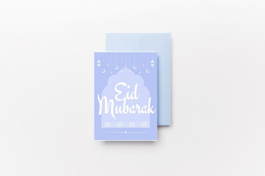 Eid Mubarak Blue Card