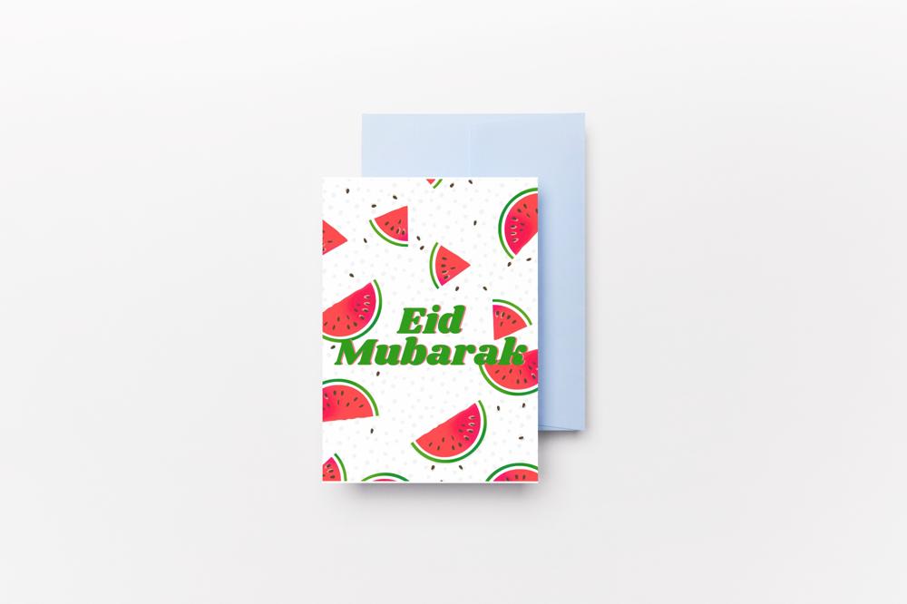 Eid Mubarak Food Cards Pack Of Four